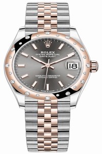 Replica 278341rbr Rhodium Index Jubilee Rolex Datejust 31mm Stainless Steel and Rose Gold Ladies Watch