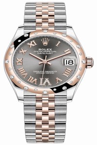 Replica 278341rbr Rhodium VI Roman Jubilee Rolex Datejust 31mm Stainless Steel and Rose Gold Ladies Watch
