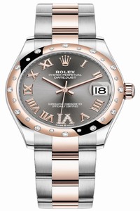 Replica 278341rbr Rhodium VI Roman Oyster Rolex Datejust 31mm Stainless Steel and Rose Gold Ladies Watch