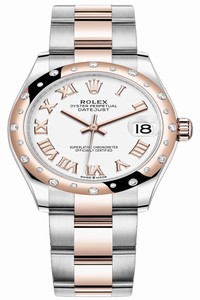 Replica 278341rbr White Roman Oyster Rolex Datejust 31mm Stainless Steel and Rose Gold Ladies Watch