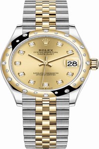 Replica 278343rbr Champagne Diamond Jubilee Rolex Datejust 31mm Stainless Steel and Yellow Gold Ladies Watch