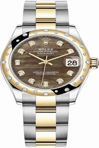 Replica 278343rbr Champagne Index Oyster Rolex Datejust 31mm Stainless Steel and Yellow Gold Ladies Watch