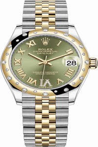 Replica 278343rbr Green VI Roman Jubilee Rolex Datejust 31mm Stainless Steel and Yellow Gold Ladies Watch