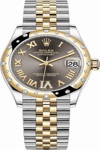 Replica 278343rbr Grey VI Roman Jubilee Rolex Datejust 31mm Stainless Steel and Yellow Gold Ladies Watch