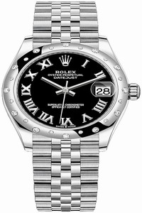 Replica 278344rbr Black Roman Jubilee Rolex Datejust 31mm Stainless Steel Ladies Watch
