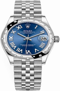 Replica 278344rbr Blue Roman Jubilee Rolex Datejust 31mm Stainless Steel Ladies Watch
