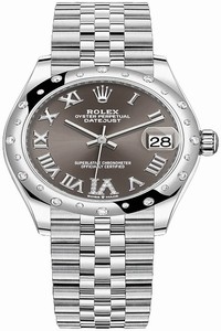 Replica 278344rbr Dark Grey VI Jubilee Rolex Datejust 31mm Stainless Steel Ladies Watch