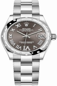 Replica 278344rbr Dark Grey VI Oyster Rolex Datejust 31mm Stainless Steel Ladies Watch
