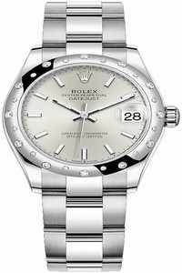 Replica 278344rbr Silver Index Oyster Rolex Datejust 31mm Stainless Steel Ladies Watch