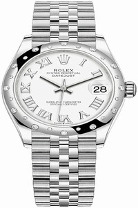 Replica 278344rbr White Roman Jubilee Rolex Datejust 31mm Stainless Steel Ladies Watch