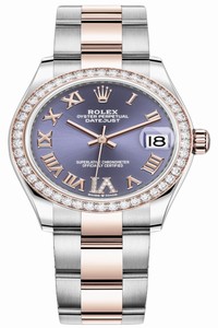 Replica 278381rbr Aubergine VI Roman Oyster Rolex Datejust 31mm Stainless Steel and Rose Gold Ladies Watch