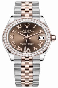 Replica 278381rbr Chocolate VI Roman Jubilee Rolex Datejust 31mm Stainless Steel and Rose Gold Ladies Watch