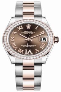 Replica 278381rbr Chocolate VI Roman Oyster Rolex Datejust 31mm Stainless Steel and Rose Gold Ladies Watch