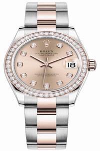 Replica 278381rbr Rose Diamond Oyster Rolex Datejust 31mm Stainless Steel and Rose Gold Ladies Watch