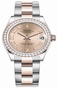 Replica 278381rbr Rose Roman Oyster Rolex Datejust 31mm Stainless Steel and Rose Gold Ladies Watch