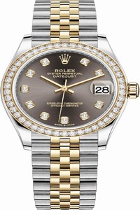 Replica 278383rbr Grey Diamond Jubilee Rolex Datejust 31mm Stainless Steel and Yellow Gold Ladies Watch