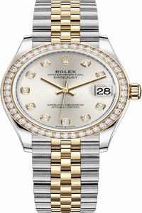 Replica 278383rbr Silver Diamond Jubilee Rolex Datejust 31mm Stainless Steel and Yellow Gold Ladies Watch