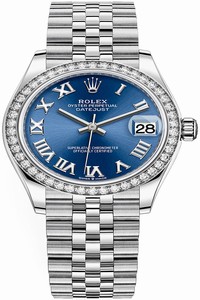 Replica 278384rbr Blue Roman Jubilee Rolex Datejust 31mm Stainless Steel Ladies Watch