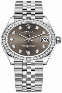 Replica 278384rbr Dark Grey Diamond Jubilee Rolex Datejust 31mm Stainless Steel Ladies Watch