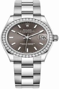Replica 278384rbr Dark Grey Index Oyster Rolex Datejust 31mm Stainless Steel Ladies Watch