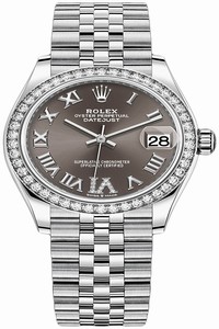 Replica 278384rbr Dark Grey VI Jubilee Rolex Datejust 31mm Stainless Steel Ladies Watch