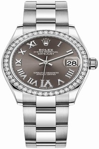 Replica 278384rbr Dark Grey VI Oyster Rolex Datejust 31mm Stainless Steel Ladies Watch