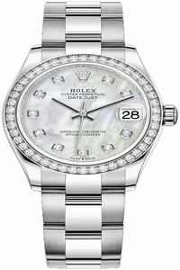 Replica 278384rbr MOP Diamond Oyster Rolex Datejust 31mm Stainless Steel Ladies Watch