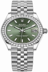 Replica 278384rbr Mint Green Index Jubilee Rolex Datejust 31mm Stainless Steel Ladies Watch