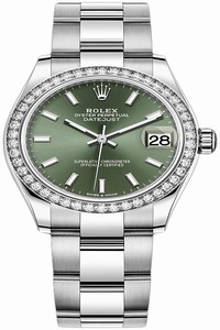 Replica 278384rbr Mint Green Index Oyster Rolex Datejust 31mm Stainless Steel Ladies Watch