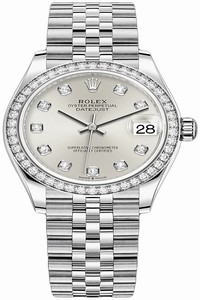 Replica 278384rbr Silver Diamond Jubilee Rolex Datejust 31mm Stainless Steel Ladies Watch
