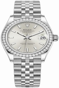 Replica 278384rbr Silver Index Jubilee Rolex Datejust 31mm Stainless Steel Ladies Watch