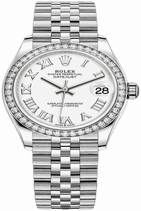 Replica 278384rbr White Roman Jubilee Rolex Datejust 31mm Stainless Steel Ladies Watch