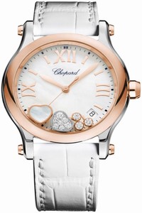 Replica 278582-6009 Happy Heart Chopard Happy Sport Round Quartz 36mm Ladies Watch