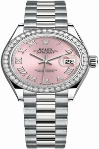 Replica 279139rbr Pink Roman President Rolex Lady Datejust 28mm White Gold Ladies Watch