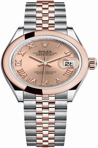 Replica 279161 Rose Roman Jubilee Rolex Lady Datejust 28mm Stainless Steel and Everose Gold Ladies Watch