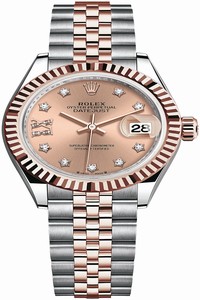 Replica 279171 Rose 17 Diamond Jubilee Rolex Lady Datejust 28mm Stainless Steel and Everose Gold Ladies Watch