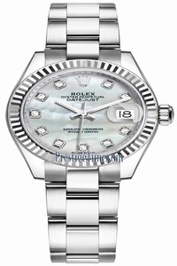 Replica 279174 MOP Diamond Oyster Rolex Lady Datejust 28mm Stainless Steel Ladies Watch