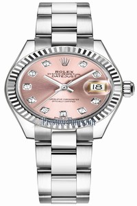 Replica 279174 Pink Diamond Oyster Rolex Lady Datejust 28mm Stainless Steel Ladies Watch