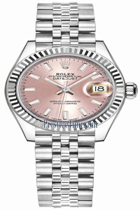 Replica 279174 Pink Index Jubilee Rolex Lady Datejust 28mm Stainless Steel Ladies Watch