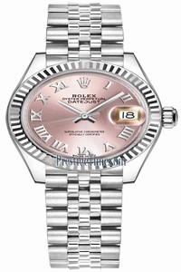 Replica 279174 Pink Roman Jubilee Rolex Lady Datejust 28mm Stainless Steel Ladies Watch