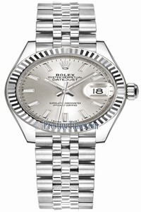 Replica 279174 Silver Index Jubilee Rolex Lady Datejust 28mm Stainless Steel Ladies Watch