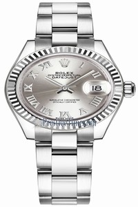 Replica 279174 Silver Roman Oyster Rolex Lady Datejust 28mm Stainless Steel Ladies Watch