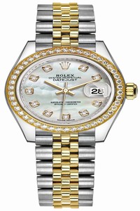 Replica 279383RBR MOP Diamond Jubilee Rolex Lady Datejust 28mm Stainless Steel and Yellow Gold Ladies Watch