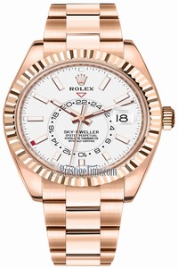 Replica 326935 White Index Rolex Sky Dweller 42mm Mens Watch