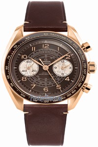 Replica 329.92.43.51.10.001 Bronze Gold Omega Speedmaster Chronoscope 43mm Mens Watch