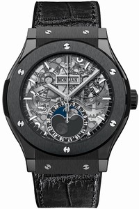 Replica 517.cx.0170.lr Black Magic Hublot Classic Fusion Aerofusion Moonphase 45mm Mens Watch