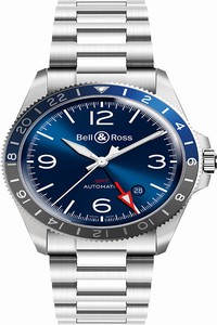 Replica BRV293-BLU-ST/SST Bell & Ross BR V2-93 GMT Mens Watch