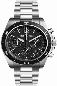 Replica BRV394-BL-ST/SST Black Steel Bell & Ross BR V3-94 Mens Watch