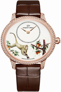 Replica j005003216 MONKEY Jaquet Droz Les Ateliers d'Art Petite Heure Minute Enamel Painting 35mm Ladies Watch