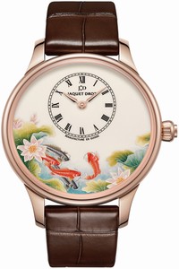 Replica j005013203 CARPS Jaquet Droz Les Ateliers d'Art Petite Heure Minute Enamel Painting 39mm Ladies Watch